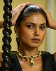 Emerald Stone Necklace Set