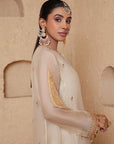 Mehrang Ivory Short Pheran Kurta Set