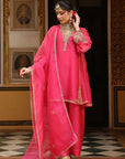 Ahista Pink Pheran Short Kurta Set