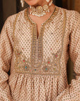Ahista Ivory Printed Frockstyle Kurta Set