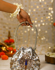 Silver Peacock (Potli)