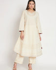 Ivory matka Kurta Set