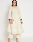 Ivory matka Kurta Set