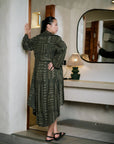 Kobe Long trench-Mud Print