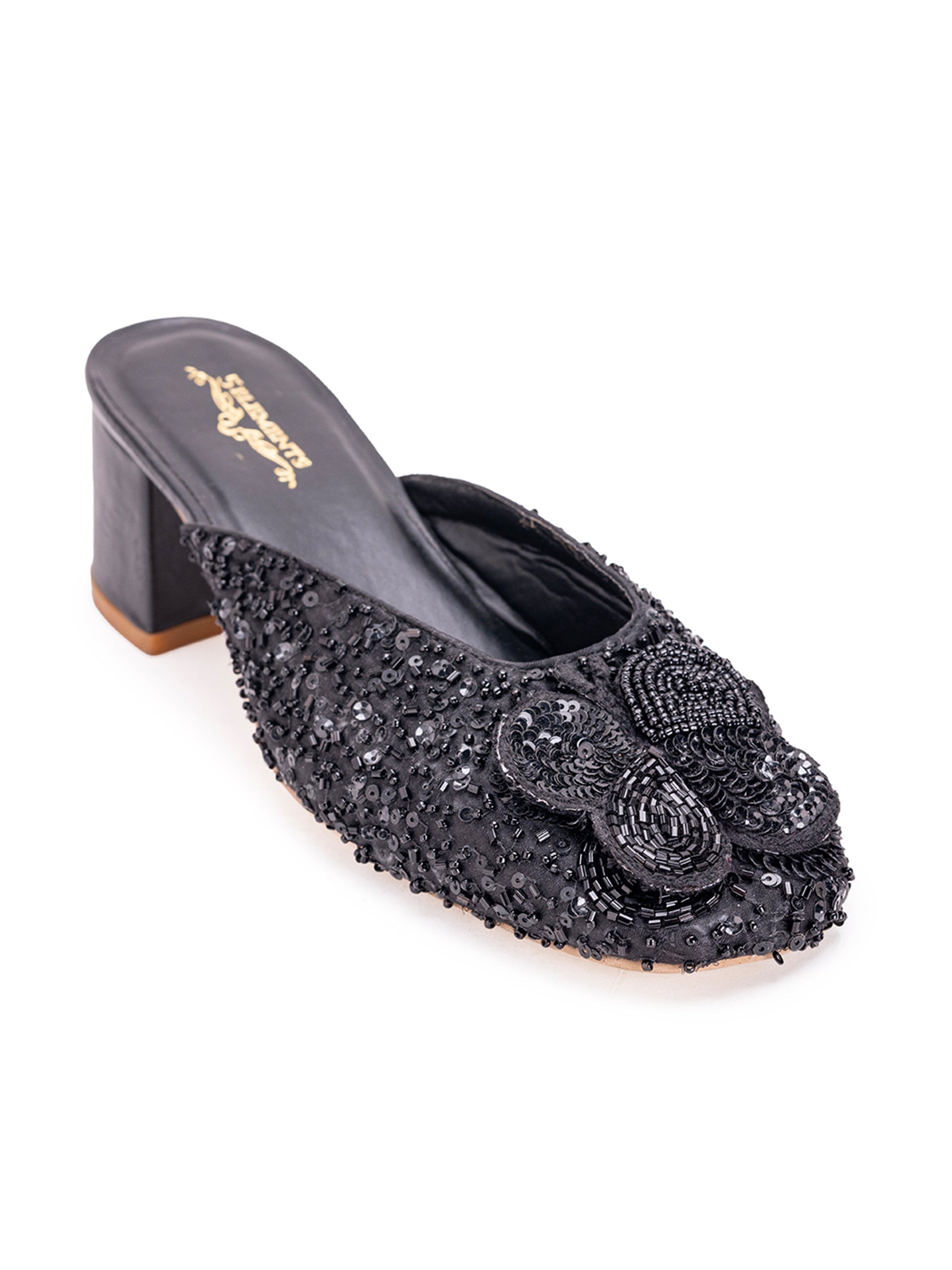 Indrani Black (Mule Heel)