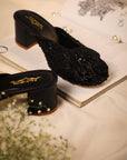Indrani Black (Mule Heel)
