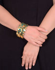 Nyara Bangle Green Gold