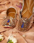 Silver Peacock Jutti and Potli combo
