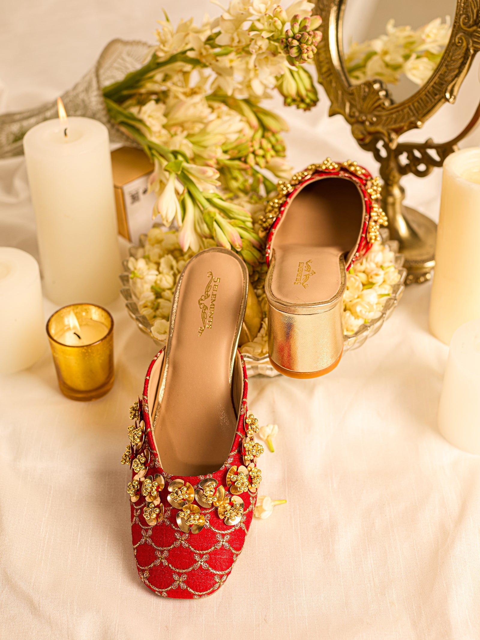 Nabhya Red (Mule Heel)