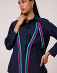 Noele Shirt - Navy Blue