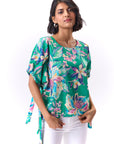 Vega Top - Green Floral