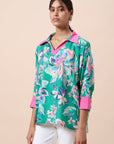 Brooklyn Top - Green Floral