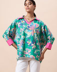 Brooklyn Top - Green Floral