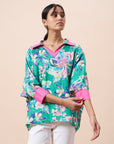 Brooklyn Top - Green Floral