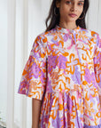 Natalie Dress - Orange Tropical