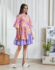 Natalie Dress - Orange Tropical