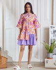 Natalie Dress - Orange Tropical