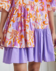 Natalie Dress - Orange Tropical