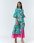 Natalie  Maxi - Green Floral