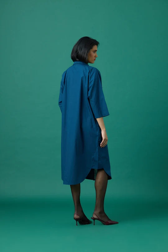 Zenia Applique Dress In Teal