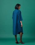 Zenia Applique Dress In Teal
