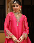 Ahista Pink Pheran Short Kurta Set