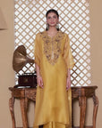 Mehrang Yellow Kaftan Kurta Set