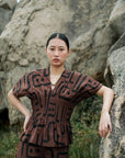 Mekness Kimono Top-Brown