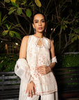 Ivory Sleeveless Short Kurta Set