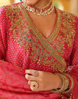 Ahista Pink Printed Angrakha Sharara Set