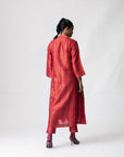 Ananyata Gradient Stripe V-Neck Tissue Kurta