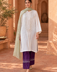 Ivory Embroidered Yoke Kurta Set