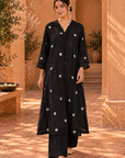 Black Bandhani Kurta
