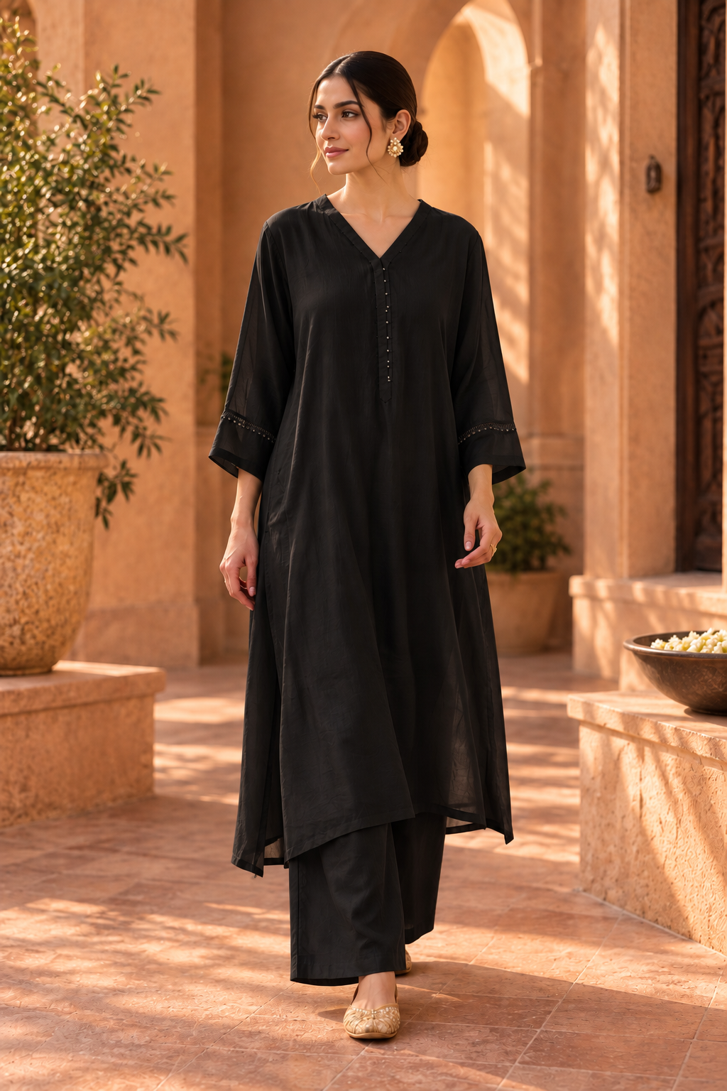 Black Kurta Set