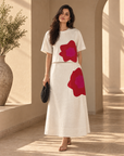Off-White Midi Skirt Set