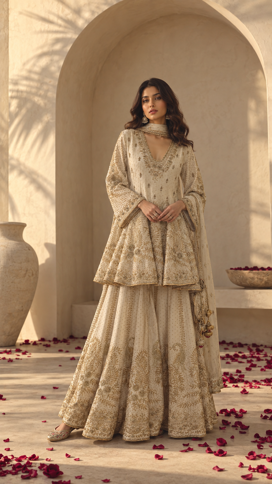 Ivory Sharara Set