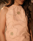 Peach Chanderi Set
