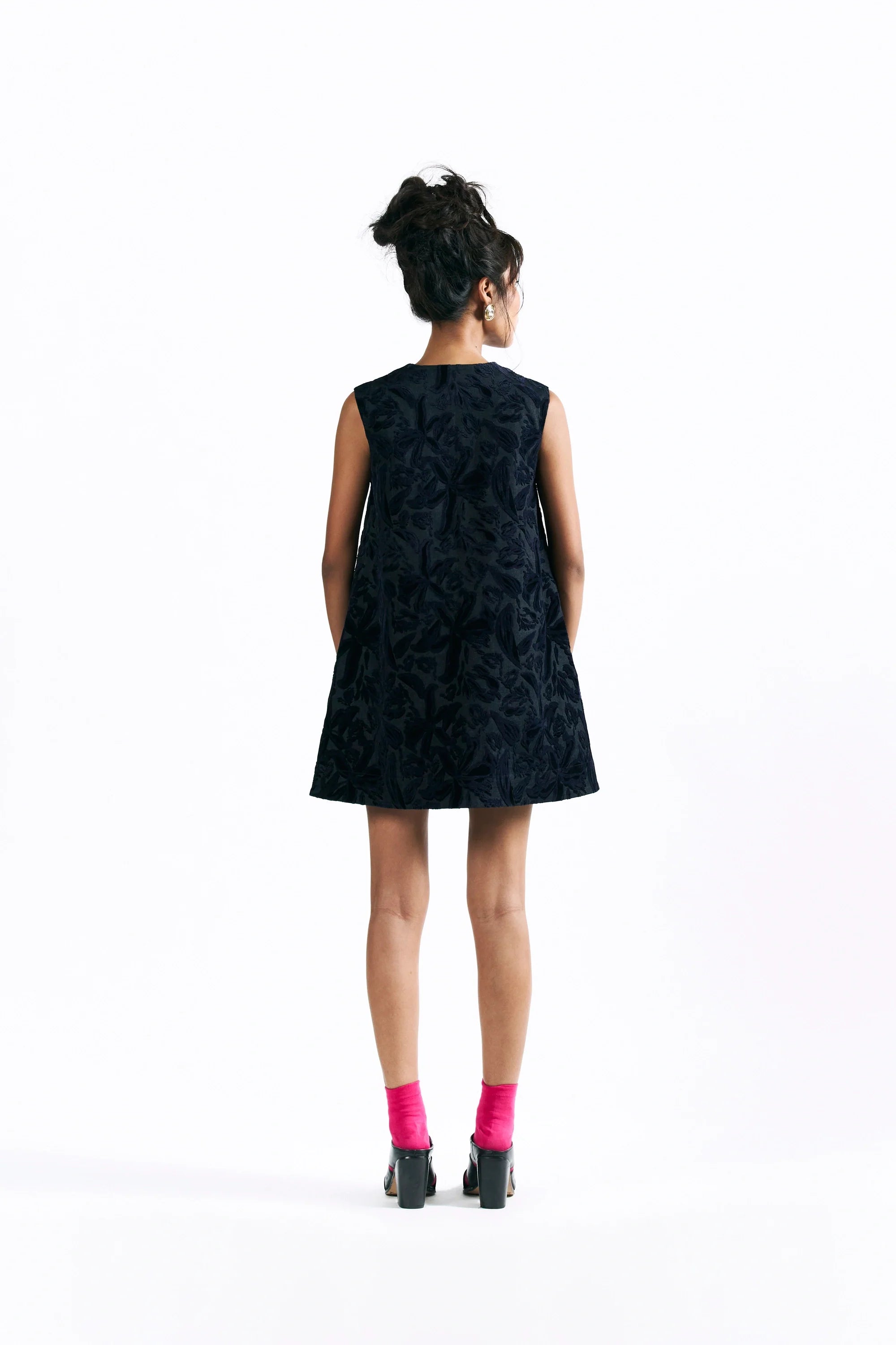 Velvet Blossom Mini Dress