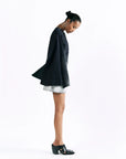 Midnight Wash Mini Cape Dress