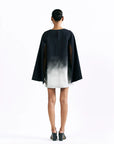 Midnight Wash Mini Cape Dress