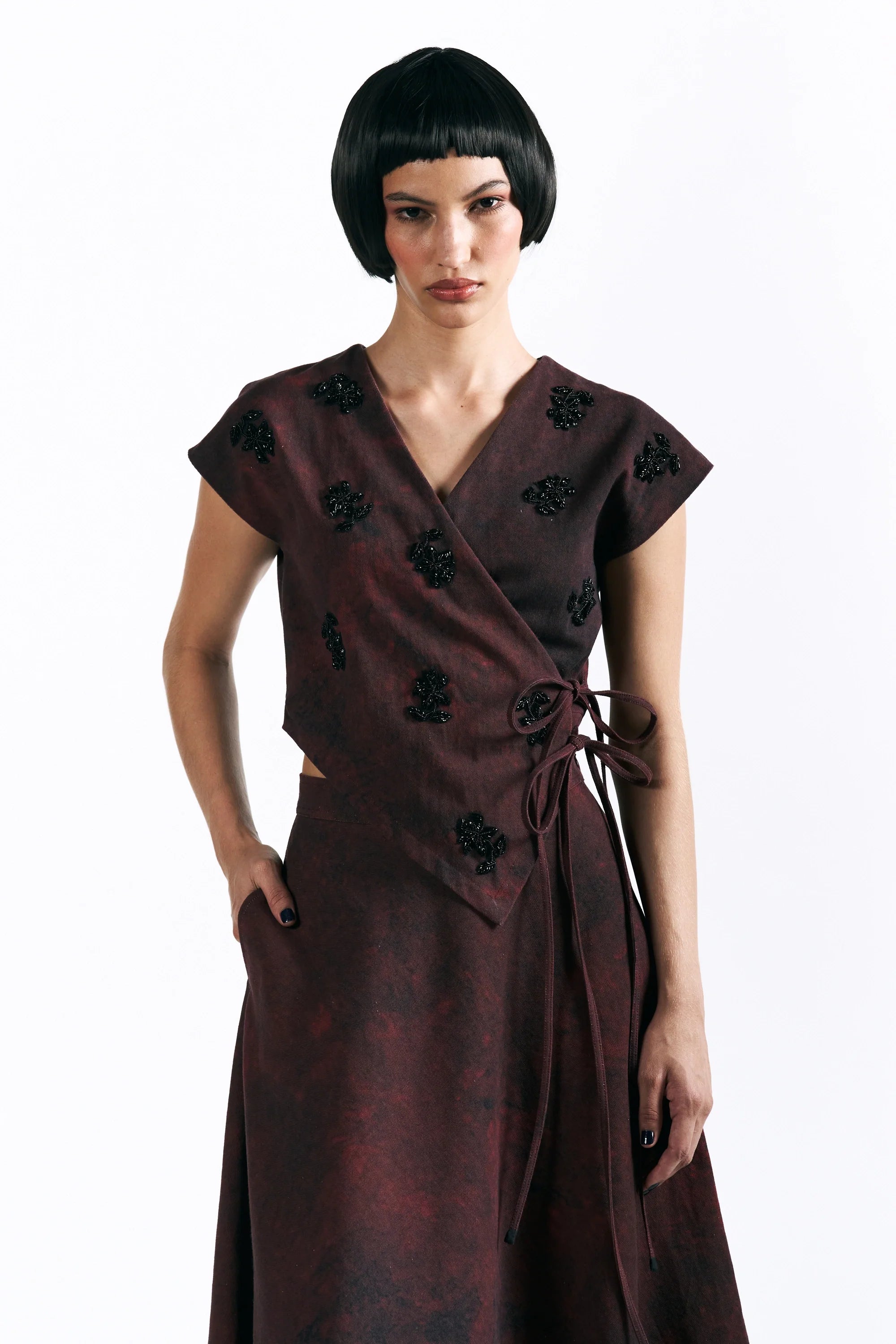 Merlot Muse Wrap Top
