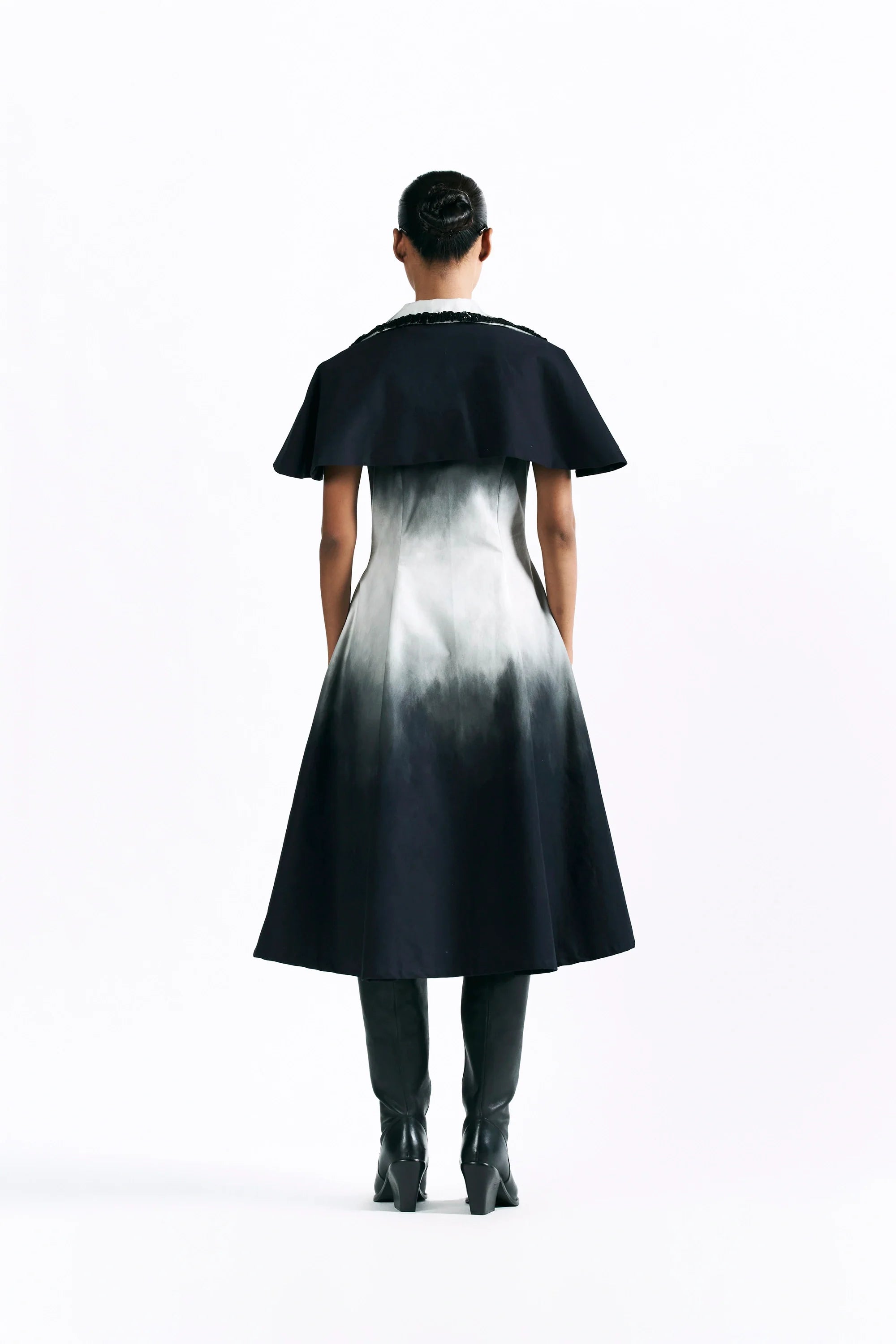 Midnight Wash Cape Dress