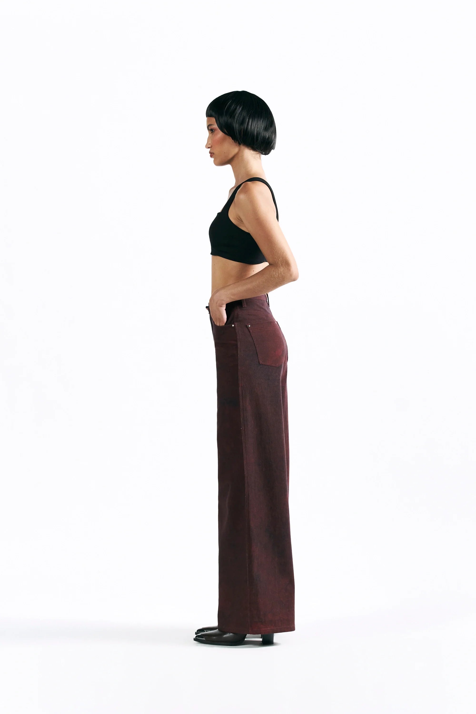 Merlot Muse Straight Trousers