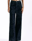 Velvet Blossom Straight Trousers