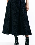 Velvet Blossom Midi Dress