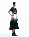 Midnight Wash Belted Midi Dress