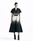 Midnight Wash Belted Midi Dress