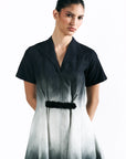 Midnight Wash Belted Midi Dress