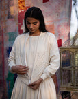 Bombay Organic Kala Cotton Bomber with Hand Embroidered Mirror Work