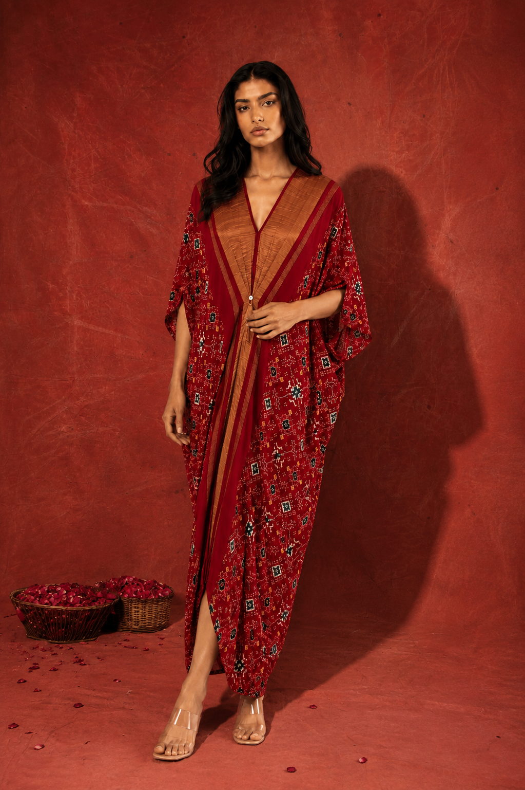 Red Patola Kaftan